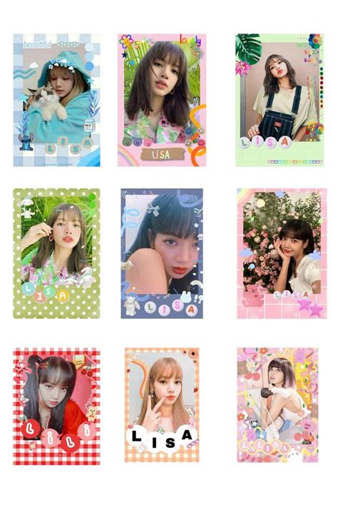 Lisa Blackpink In Lomo Card Photo Card Template Photocard