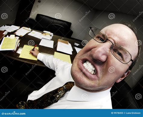 Mean Boss In Office Royalty-Free Stock Photography | CartoonDealer.com ...