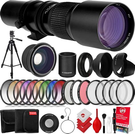 Opteka 500mm 1000mm F 8 High Definition Preset Telephoto