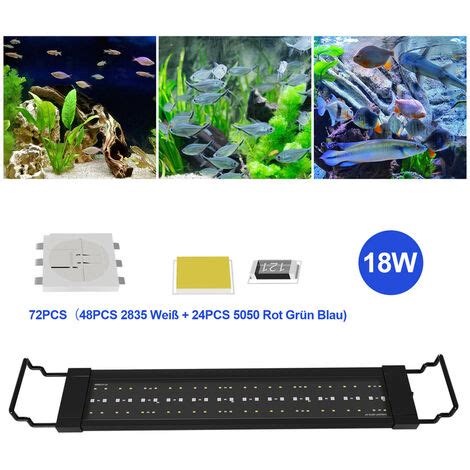 TolleTour Lampe Aquarium LED RGB avec télécommande sans fil Étanche