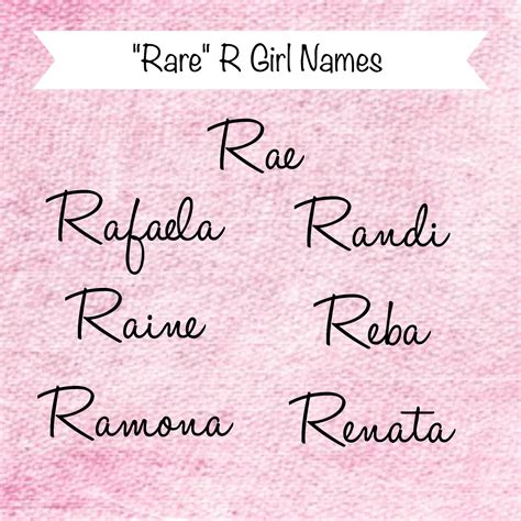 Rens Baby Name Blog Rare R Girl Names