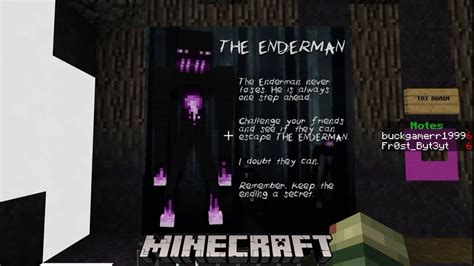 Minecraft The Enderman Scary Adventure Map Youtube