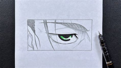 Anime sketch | how to draw eren Yeager’s eye step-by-step - YouTube