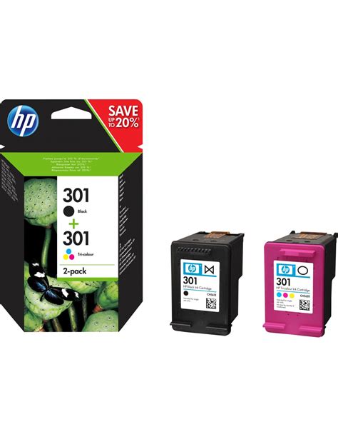 Original Hp 301 Black And 301 Tri Color Combo Pack Ink Cartridge N9j72ae