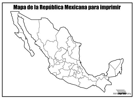 Mapa De La Rep Blica Mexicana Sin Nombre Para Imprimir