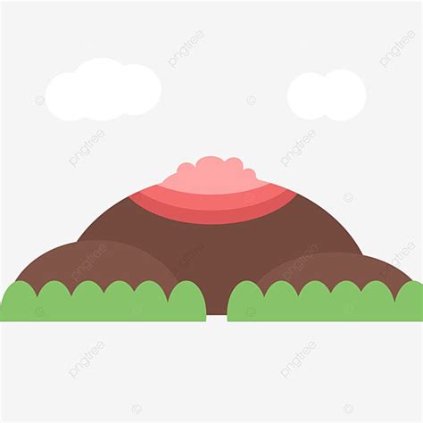 Volcano Mountain Png Transparent Cartoon Hand Drawn Mountain Volcano