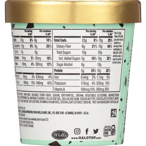 Halo Top Mint Chip Light Ice Cream 1 Pint Kroger