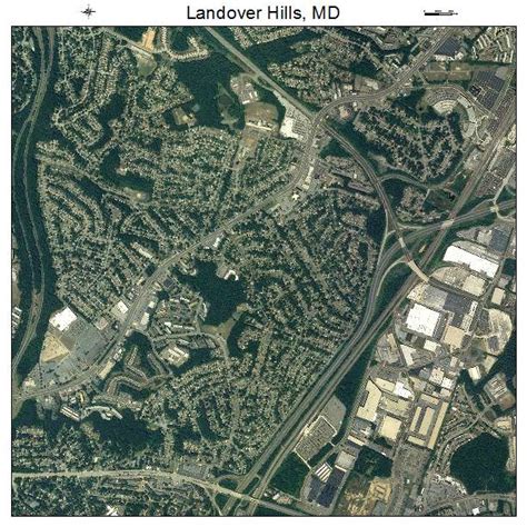 Aerial Photography Map of Landover Hills, MD Maryland