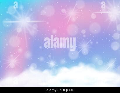 Rainbow Pastel Blurred With Sparks Background Illustration Stock Vector