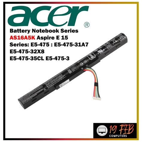 Acer Battery Notebook Series AS16A5K Aspire E 15 Series E5 475 E5