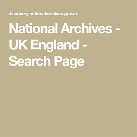 National Archives - UK England - Search Page | Genealogy uk, Genealogy ...