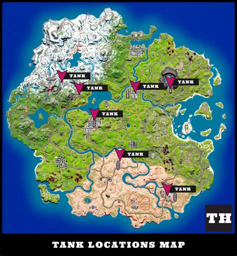 Fortnite Tank Locations All Spawns Map Try Hard Guides