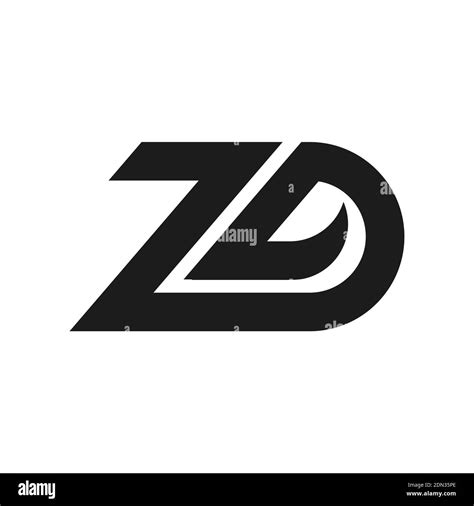 Diseño Creativo De La Letra Abstracta Zd Logo Carta Vinculada Diseño Del Logotipo De Dz Imagen