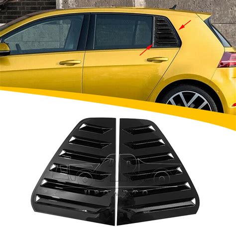 Factory Wholesale Shiny Black Rear Side Window Louver Cover For