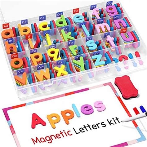 Coogam Magnetic Letters Pcs With Magnetic Board And Storage Box