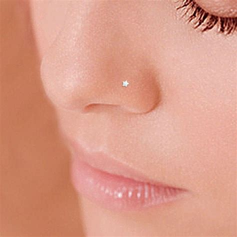 Star Nose Stud Tiny Nose Stud Small Nose Stud Nose Ring Silver Nose