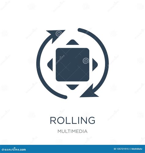 Rolling Icon In Trendy Design Style Rolling Icon Isolated On White