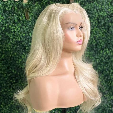 Remy Free Part Long Blonde 613 Full Lace Wig With 4x4 Silk Base For Black Women Body Wave Human