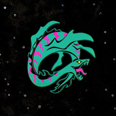 Neon Cryptids Loch Ness Monster Enamel Pin