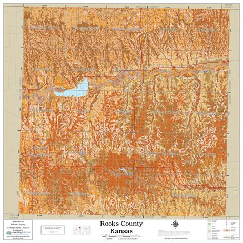 Rooks County Kansas 2022 Soils Wall Map | Mapping Solutions