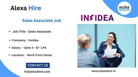 Insidea Is Hiring Sales Associate Job Apply Right Now