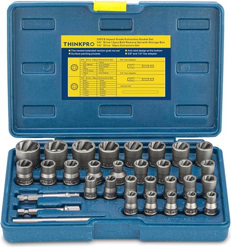 Thinkpro Upgrade Bolt Extractor Kit Pcs Impact Bolt Nut Remover