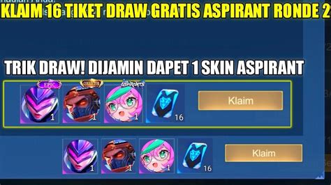 Klaim Tiket Draw Gratis Event Aspirant Ronde Dijamin Dapet Skin