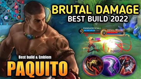 13 Kills New Season Paquito Best Build Emblem Build Top 1 Global