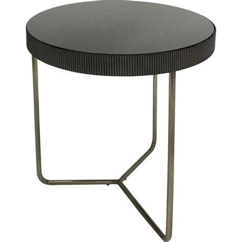 Knightsbridge Set Of 2 Side Tables With Black Tinted Glass Libra