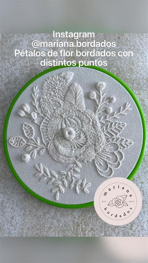 Instagram Mariana Bordados P Talos De Flor Bordados Con Distintos