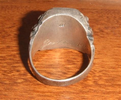 Ww2 German Silver Trench Art Ring For Army Air Corps Soldier