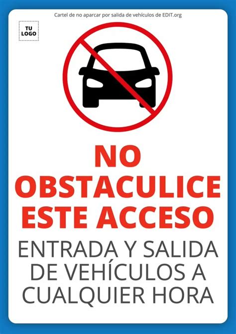 Crea Un Cartel De Prohibido Aparcar Para Imprimir