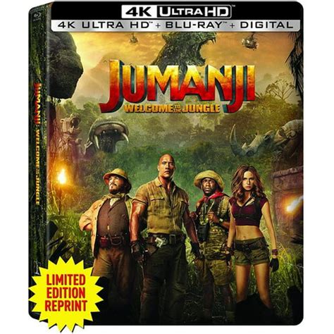 Jumanji Welcome To The Jungle 4k Ultra Hd Blu Ray Digital Copy