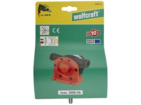 Wolfcraft Pompe Pour Perceuses L H Conforama