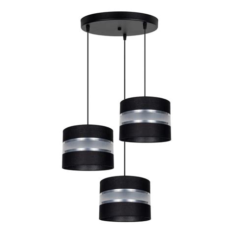 Suspension Filaire Coral Xe W V Noir Chrome Diam Cm Lumimania