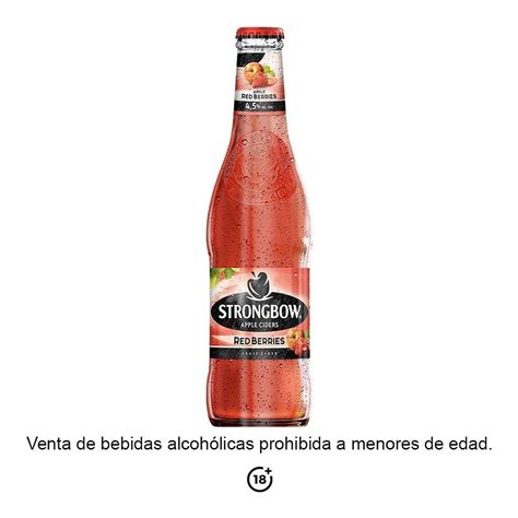 Bebida alcohólica Strongbow de manzana sabor a frutos rojos 330 ml