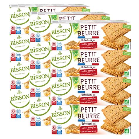 Petit beurre au blé complet Lot de 12x150g Bisson Belvibio