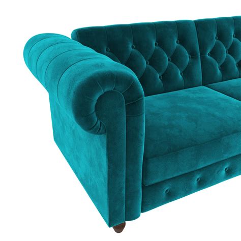 Sofa Bed Teal Velvet Felix Chesterfield Sofabed Uk By Dorel