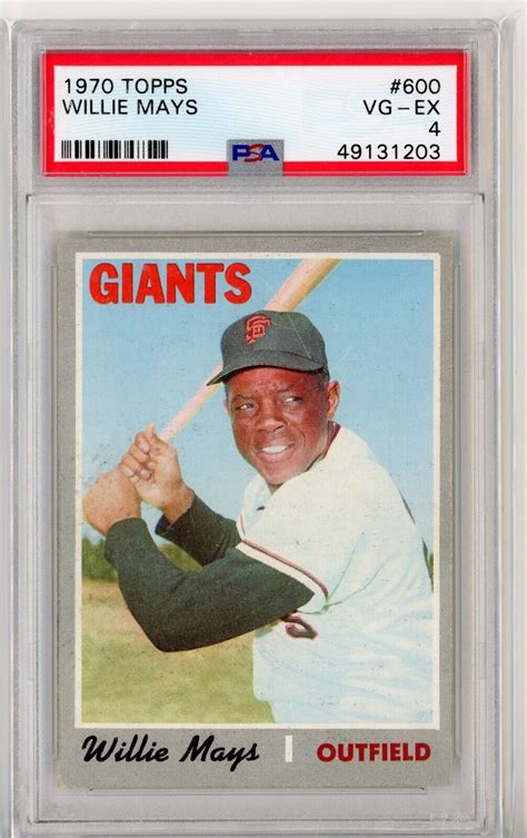 1970 Topps 600 Willie Mays PSA 4 VG EX HOF EBay