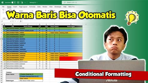 Cara Memberi Warna Tabel Excel Secara Otomatis Sesuai Kriteria Tertentu