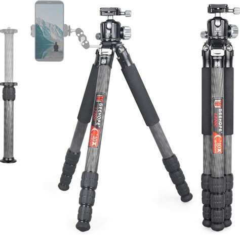 Geehope L C Qp Carbon Fiber Tripod Mm Tube Professional