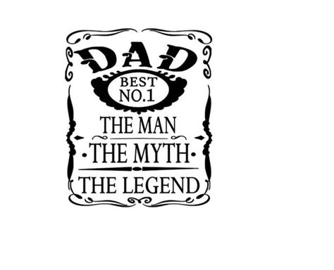 Dad The Man The Myth The Legend Svg Files For Cricut Dad Etsy