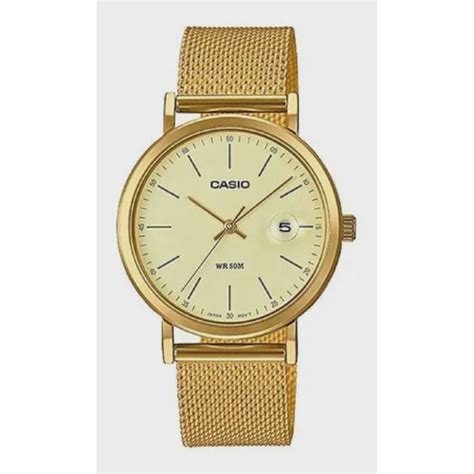 Relógio Casio Feminino Dourado Ltp e175mg 9evdf C Calendario em