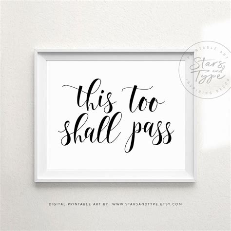 This Too Shall Pass Printable Wall Art Horizontal Landscape Etsy