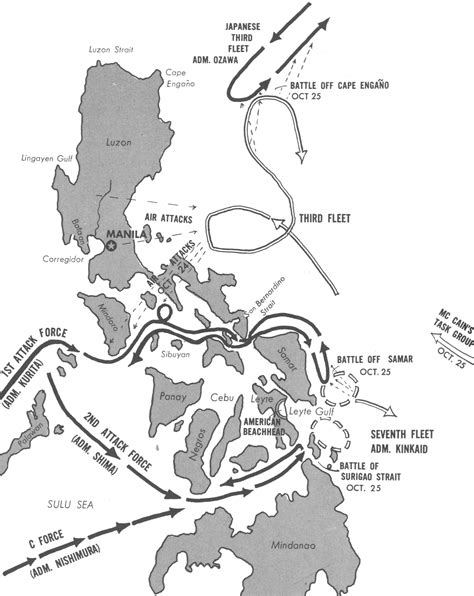 Filete Salvaci N Palpitar Leyte Gulf Map Columpio Artes Literarias