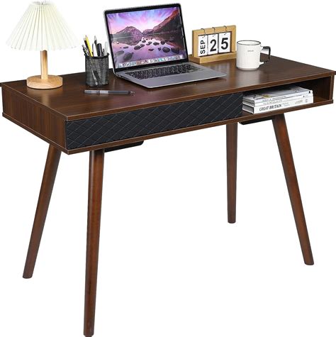 WhizMax Modern Simple Home Office Desk, Mid Century Modern Computer ...