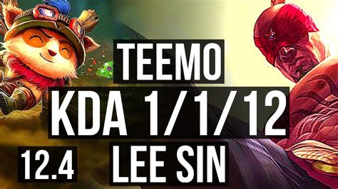 Teemo Vs Lee Jng Rank 5 Teemo 1112 600 Games 800k Mastery