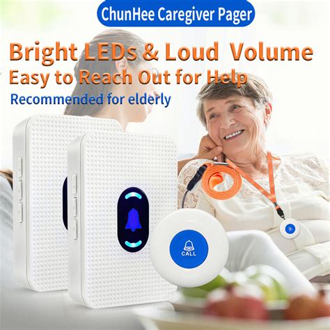 Chunhee Wireless Caregiver Pager Buzzer Elderly Pregnant Emergency Help