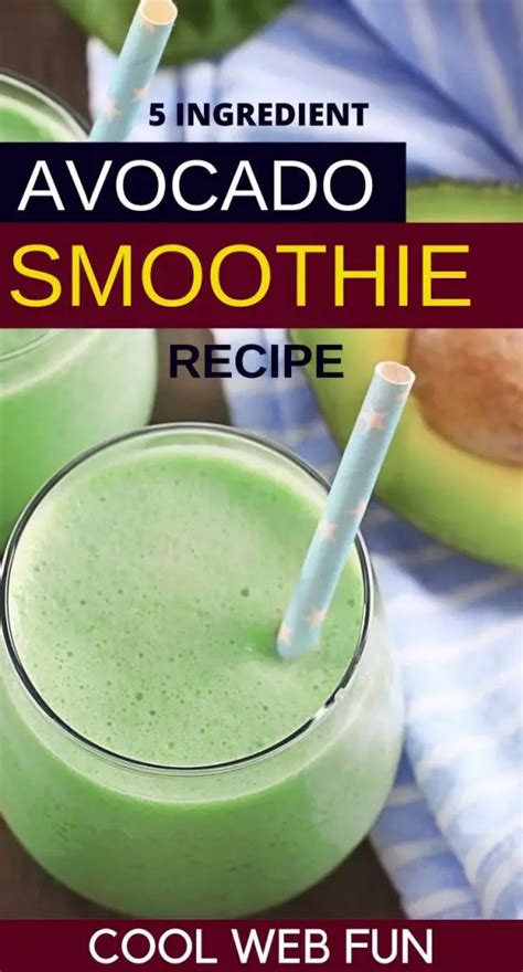 Avocado Smoothie Recipe 5 Ingredients Cool Web Fun