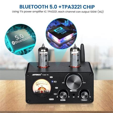 Aiyima T Hifi Bluetooth Vacuum Tube Amplifier Usb Dac Stereo With